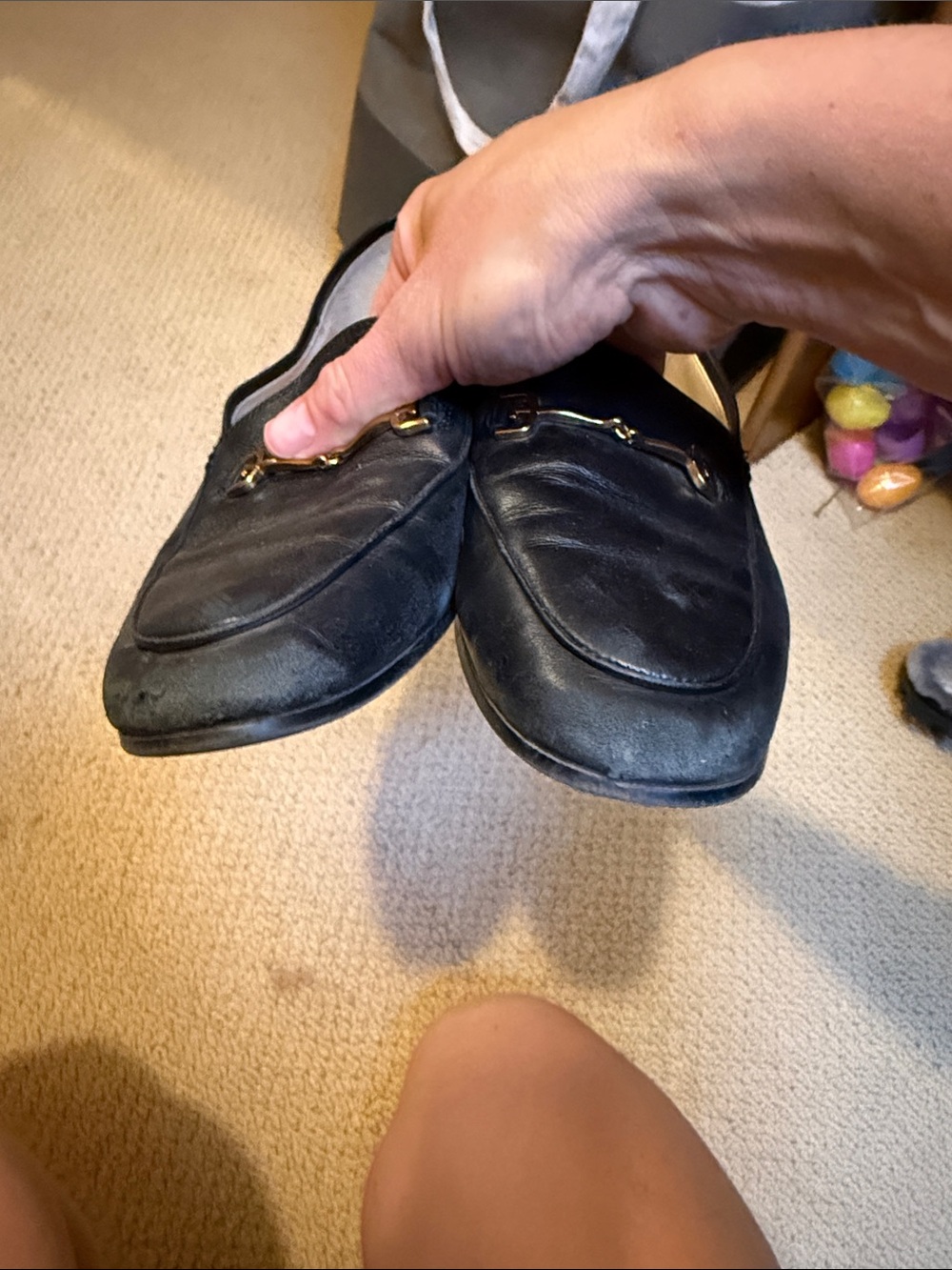 Sam Edelman Black Leather Slip-On Bit Loafers - Picture 7 of 7